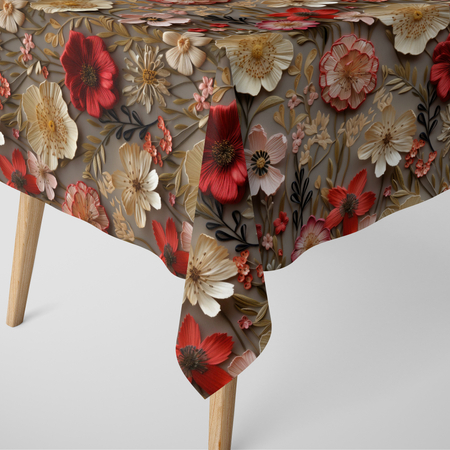 Zasłona z motywem kwiatowym