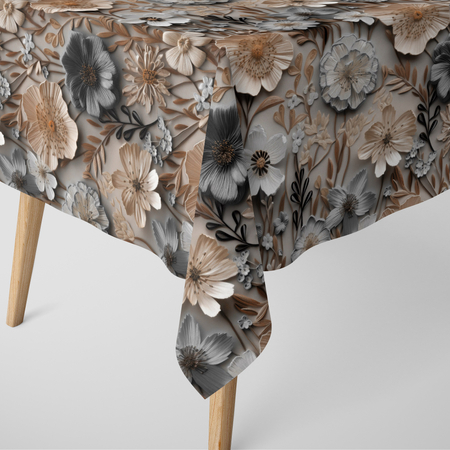 Zasłona z motywem kwiatowym