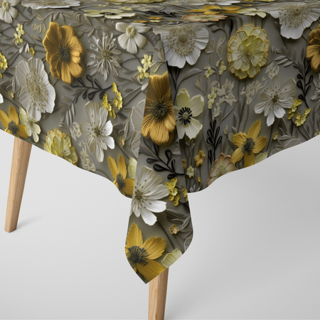 Zasłona z motywem kwiatowym