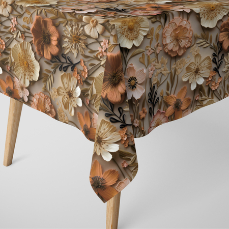 Zasłona z motywem kwiatowym