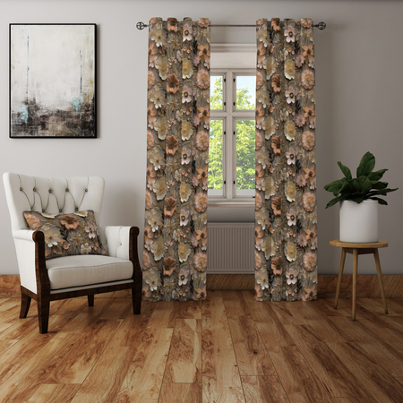 Zasłona z motywem kwiatowym