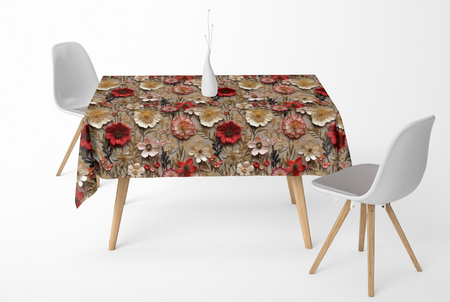 Zasłona z motywem kwiatowym