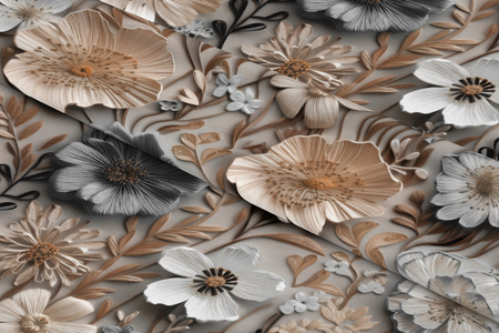 Zasłona z motywem kwiatowym