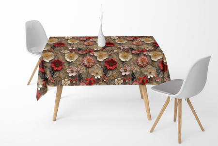 Zasłona z motywem kwiatowym