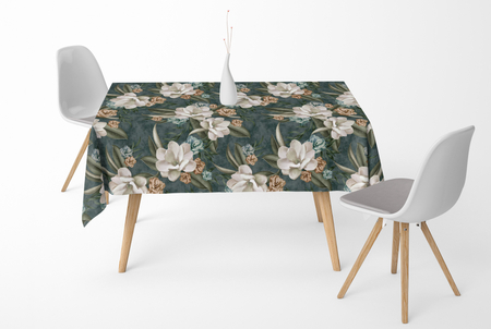 Zasłona w zielone kwiaty