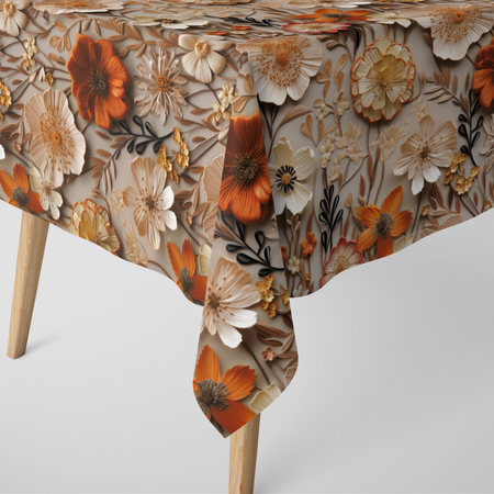 Zasłona z motywem kwiatowym