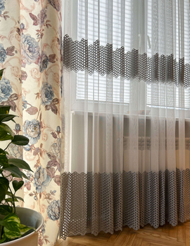 markizeta z szarą gipiurą na metry (Julia)