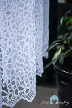 Firana markizeta haftowana | Tłuczone szkło - szyta na miarę