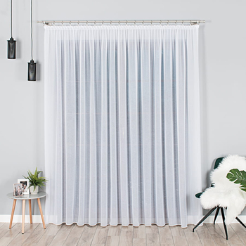 Firana z kreszowanego woalu - szyta na miarę