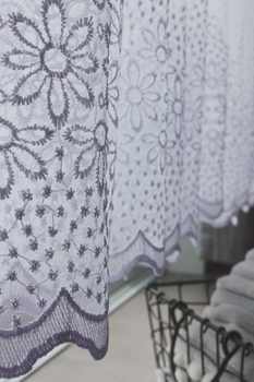 Firana tiulowa na metry motyw kwiatowy| 280 cm