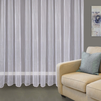 Firana tiulowa na metry | haftowane pasy w pionie | 280 cm