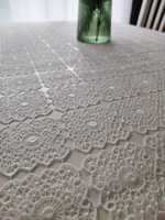 Obrus prostokątny biały z gipiury 150x220 cm