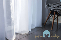 Firana lniana | nabłyszczana | typu len soft - szyta na miarę