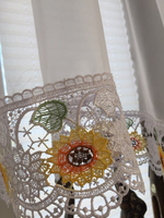 Hit! Firana do kuchnii z piękną gipiurą - różne wzory | szerokość 300 cm