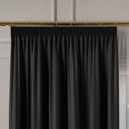 GRETA Tkanina dekoracyjna typu blackout, wysokość 320cm, kolor 015 czarny 004204/TDP/015/000320/1