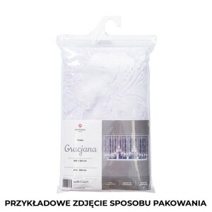 GRACJANA Firanka żakardowa gotowa, szerokość 500 x wysokość 160cm, kolor 001 biały 017175/FBL/001/500160/1